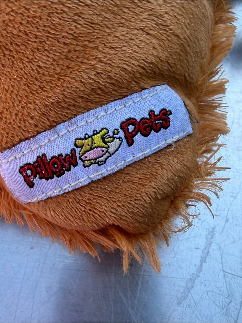 Pillow Pets Highland Cow Bull Plush Pillow Brown Orange Horns 11